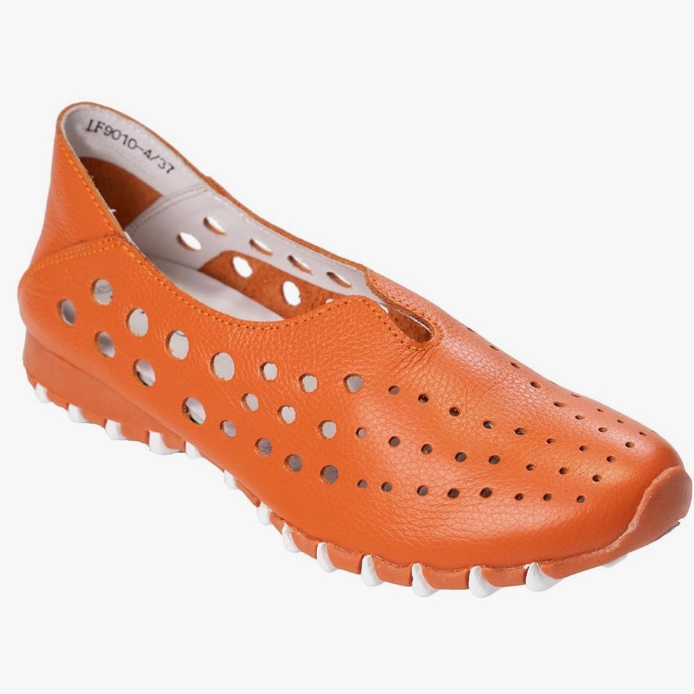Litfoot |  Slip-Ons | Leather | Orange | 7